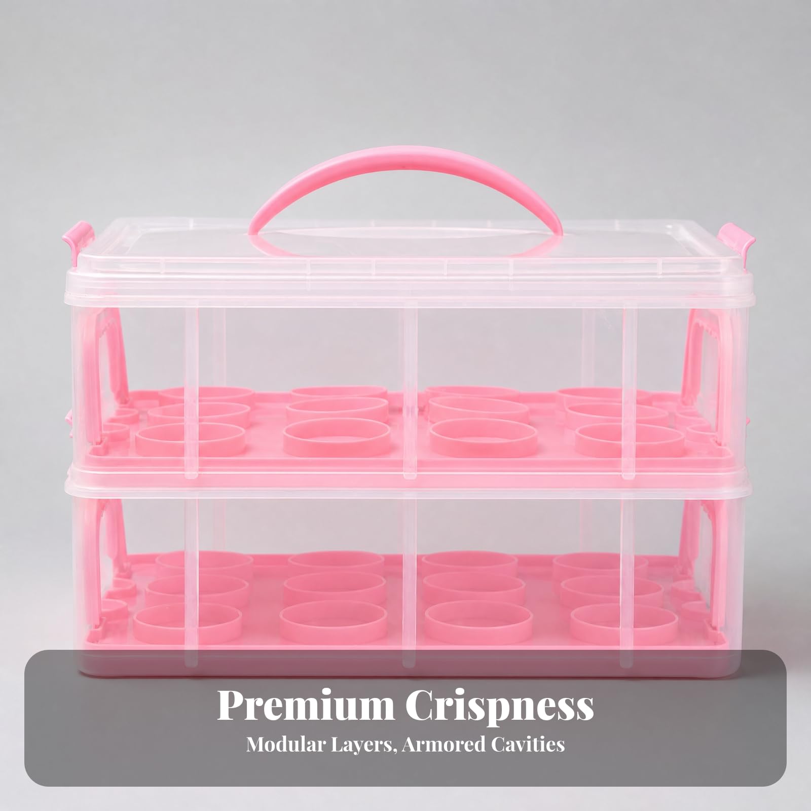 Scatola per Cupcake Impilabile Pratico, Scatola per Cupcake con Maniglia, Sicuro, Pasticceria, Bianco, Stile A