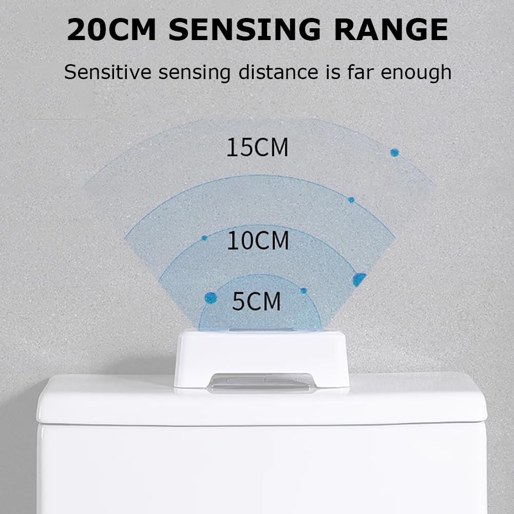 Sensor De Descarga De Inodoro Sin Toque Automático Flusher De Inodoro, Sensor Automático De Infrarrojo Externo Flusher De Inodoro, No Contacta El Kit De Descarga,Azul