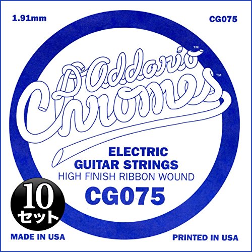 D'Addario �_�_���I �G���L�M�^�[�p�o���� �t���b�g���E���h .075 CG075 10�{�Z�b�g �y�������K�i�z