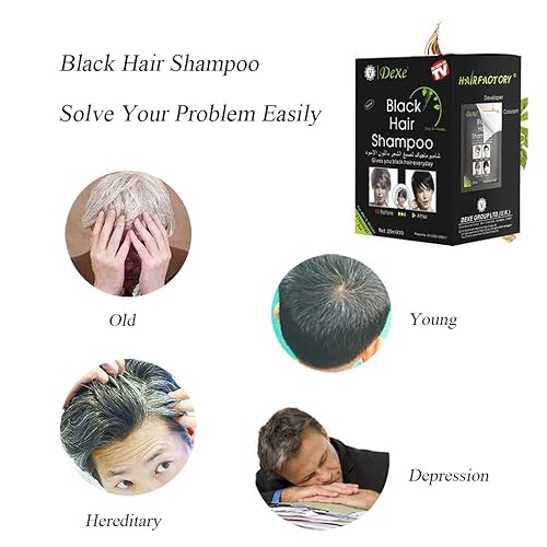 Miniatura 3 de Champú de tinte instantáneo para el cabello Champú semipermanente para el cabello - 10 bolsascaja (negro)