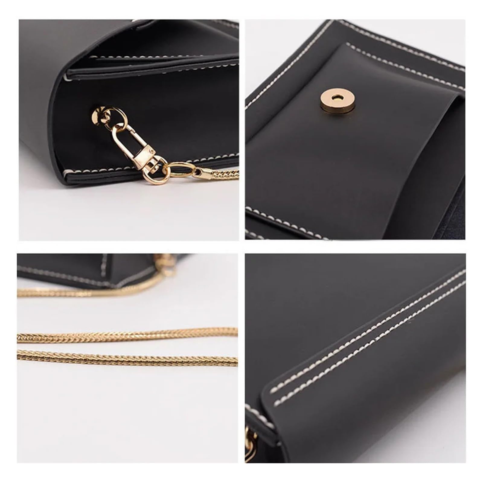 Kit Para Hacer Bolsos Conjunto de Material cuero for lápiz labial, maquillaje, teléfono, bolso hombro, DIY hecho a mano(Red color)