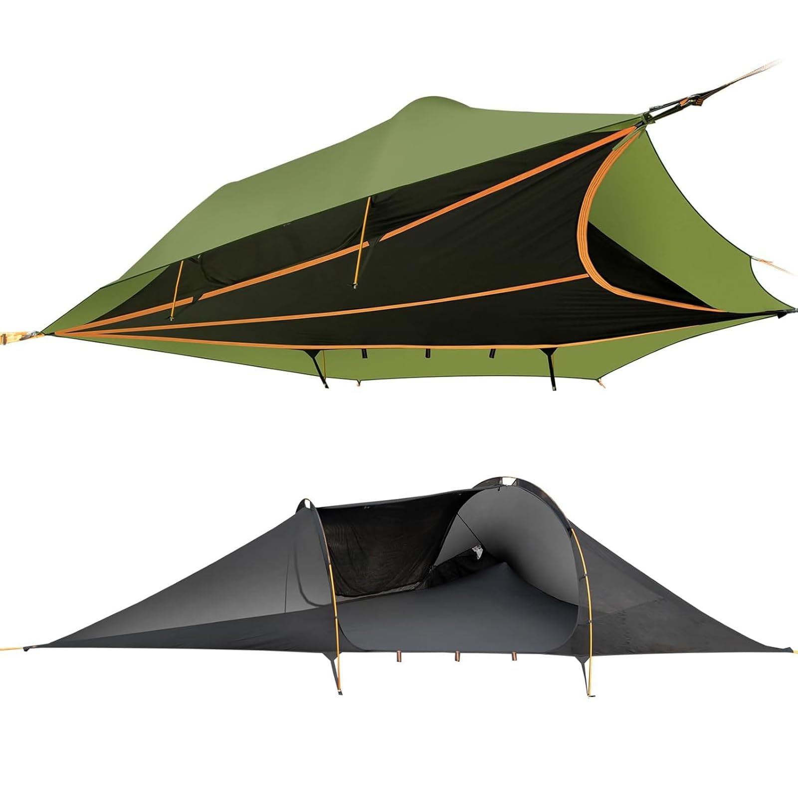 Amaca da campeggio con zanzariera, grande amaca portatile per 1-3 persone, ideale per escursioni, viaggi all'aperto, facile installazione per comfort e protezione