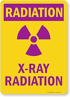 SmartSign 14 x 10 inch “Radiation - X-Ray Radiation†Metal Sign with Symbol, 40 mil Laminated Rustproof Aluminum, Purple and Yellow