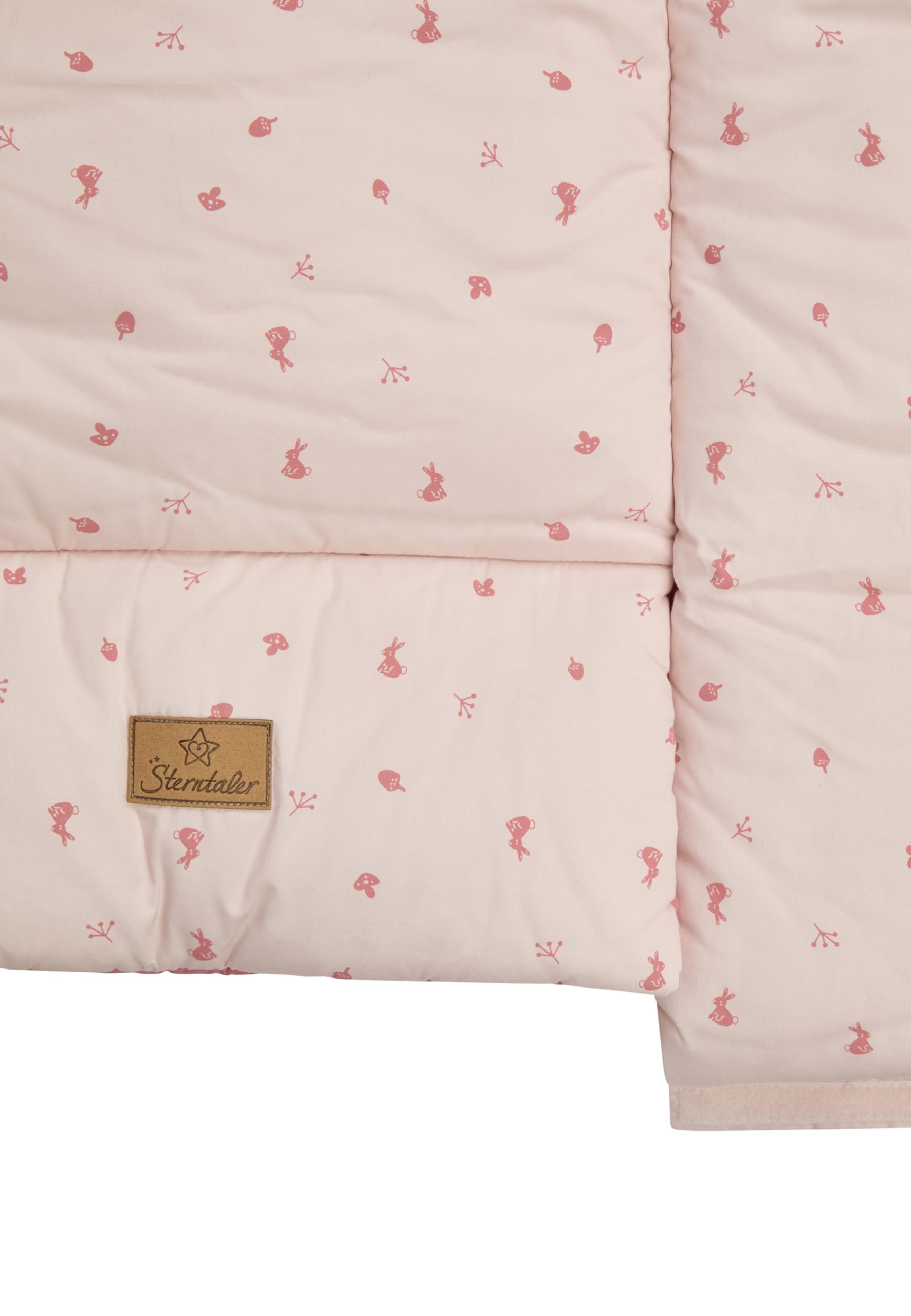 Sterntaler Babynest Hase Hanni 70x50cm - weiches Kuschelnest aus Baumwoll-Mischgewebe - beidseitig verwendbar & wandelbar zur Krabbeldecke - mit Schlaufen für Spielzeug - Geschenk Idee, quarzrosa