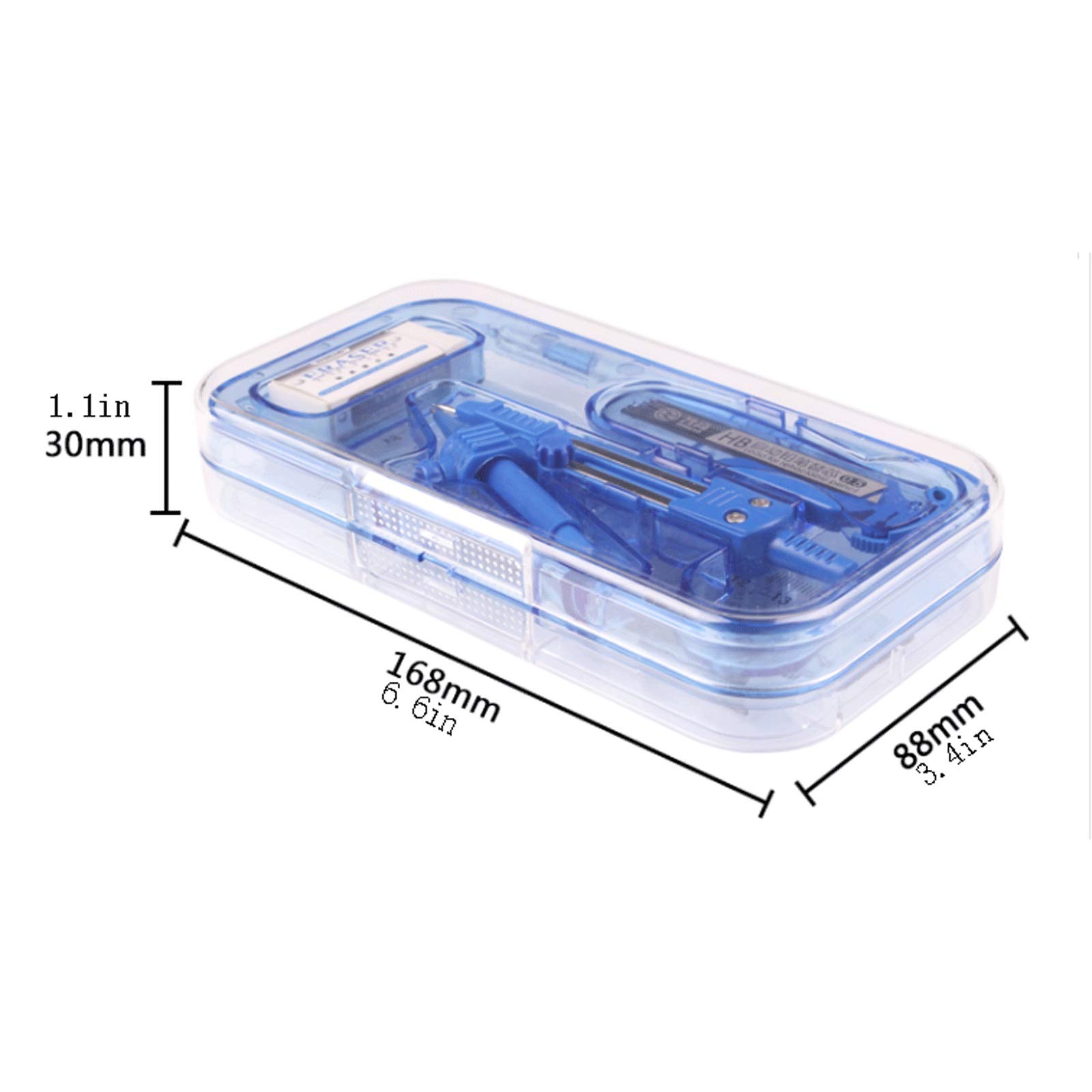 Kit Geometria 10 Pezzi Vicloon - Con Bussola, Righelli, Goniometro E Accessori Per Scuola - Foto 7