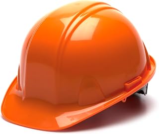 Pyramex SL Series Cap Style Hard Hat with 4-Point Snap Lock Suspension - Lightweight Low Profile HDPE Safety Helmet