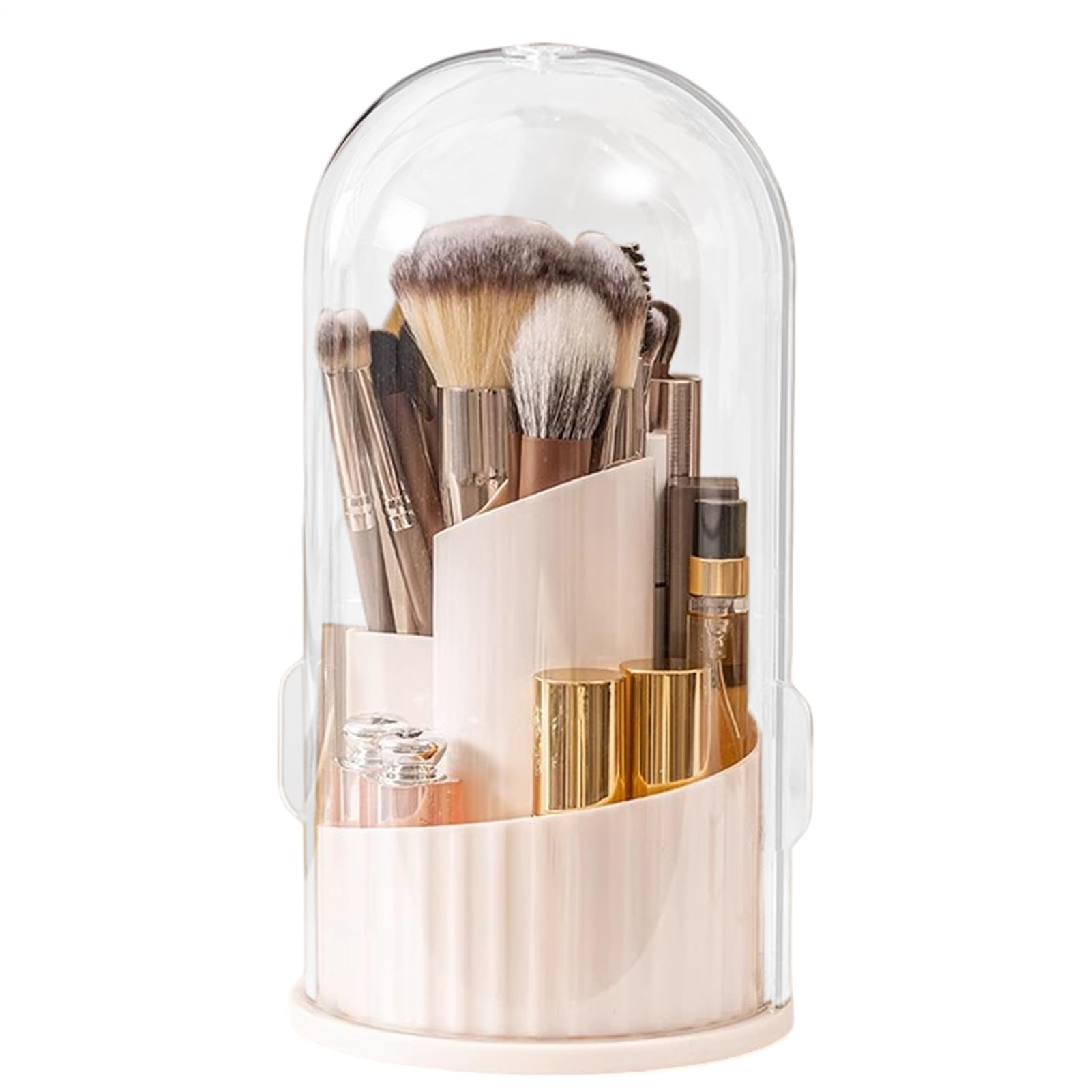 Fini la poussière sur vos pinceaux de maquillage grâce à ce rangement de bureau rotatif 360°