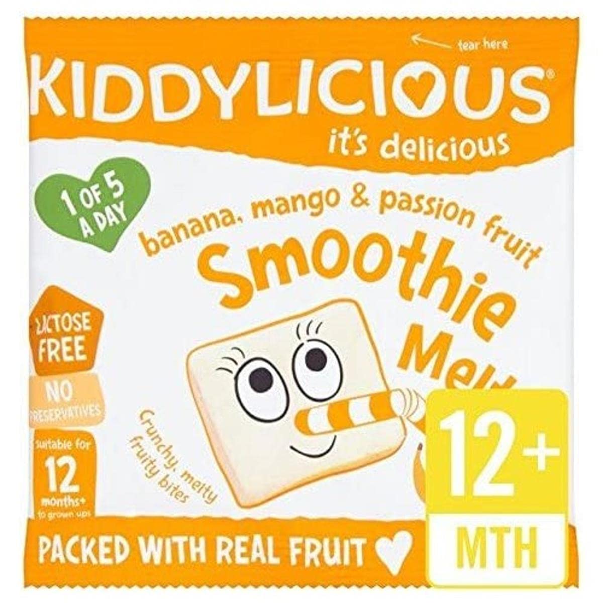 Kiddylicious Banana, Mango & Passion Fruit Smoothie Melts, 4 x 6g