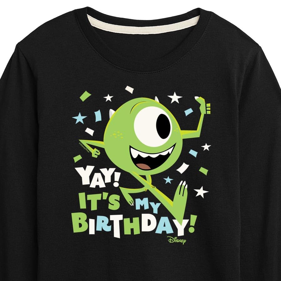 Disney Monsters Inc - Mike Yay It's My Birthday - Toddler & Youth Long Sleeve Graphic T-Shirt3