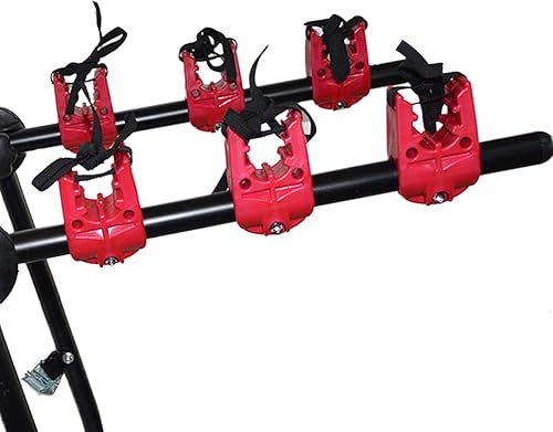 Miniatura 6 de Soporte de montaje para maletero de bicicleta, portabicicletas de automóvil, maletero o portador de enganche, puede montar 3 bicicletas, marco de