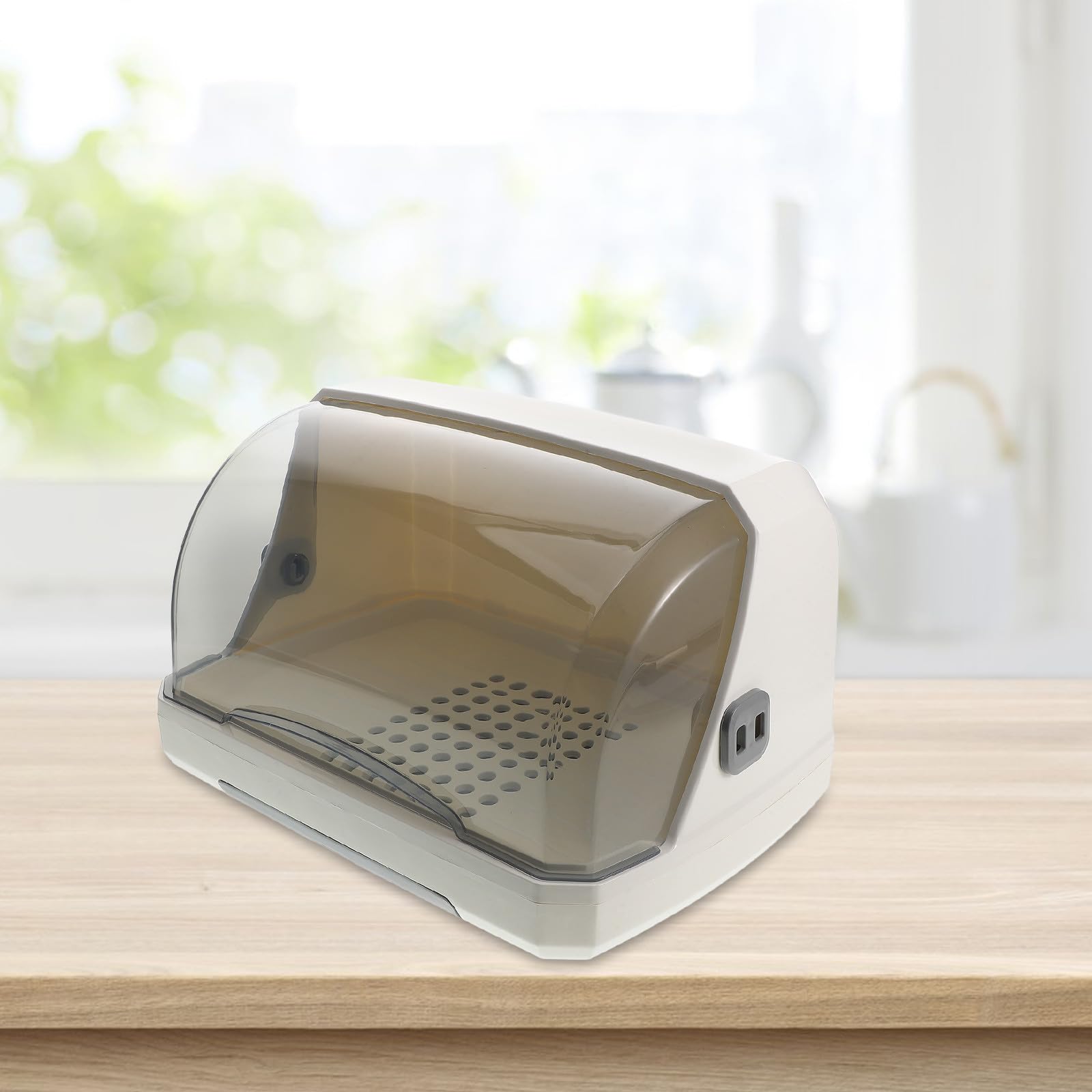 Tofficu Estante para Secar Biberones con Tapa y Material PP Organizador de Botellas con Gran Capacidad, Ahorro de Espacio para Uso en Encimeras del Hogar