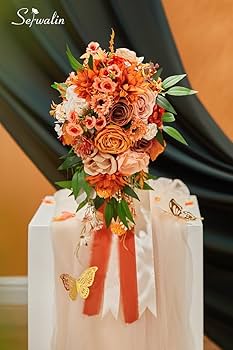 Amazon｜Serwalin 9.8インチ バーントオレンジ ウェディング