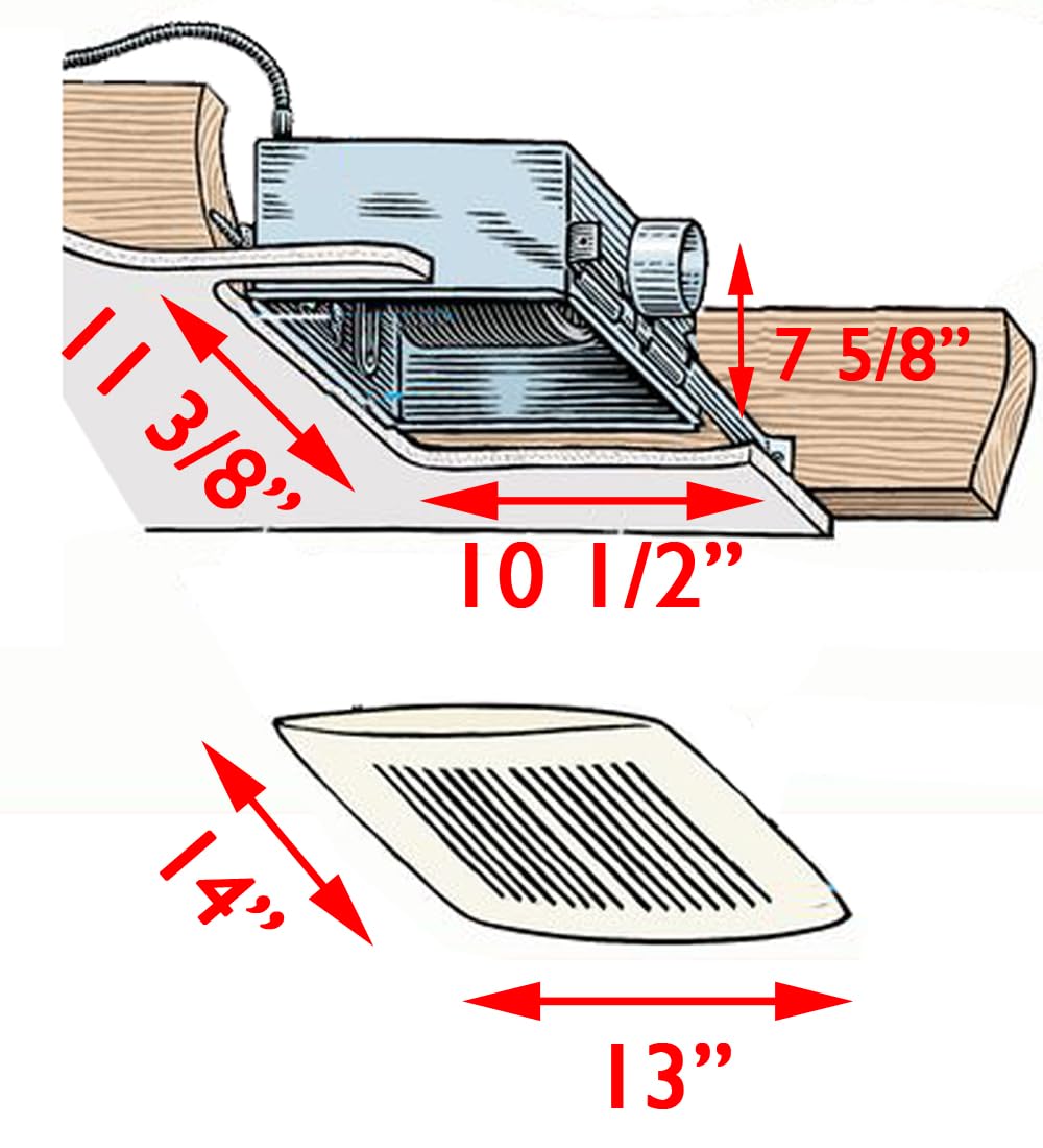 KAZE APPLIANCE SEP120 Ultra cichy łazienkowy wentylator wydechowy 120 CFM, 0,3 Sones