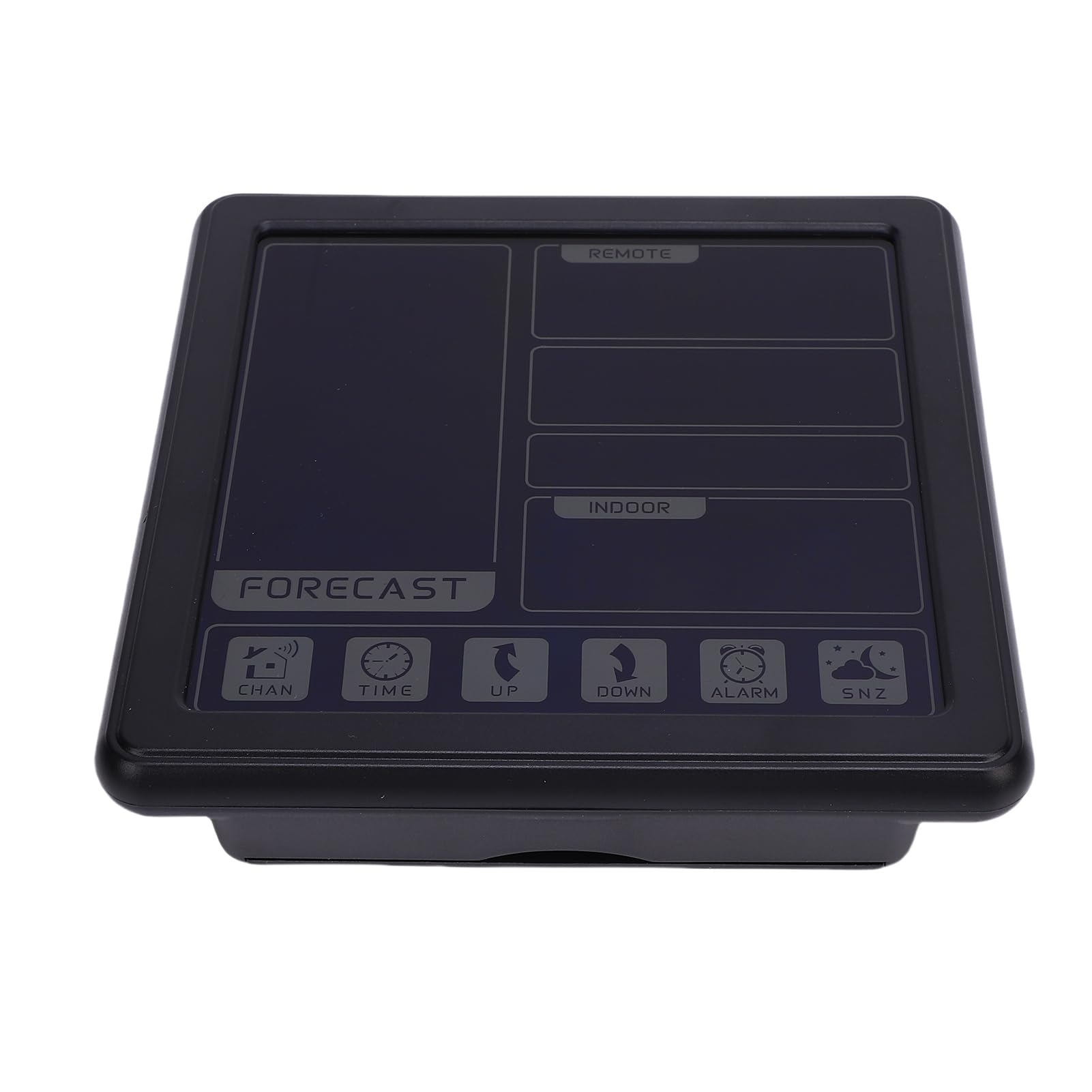 Station météo sans fil intérieure/extérieure avec thermomètre et hygromètre, écran tactile couleur, horloge météo avec capteur déporté, mesure de la température et de l'humidité, (TS-3310-BK Noir)