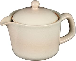 萩陶苑 姫土小ポット(茶こし付) アイボリー 0.39 5125