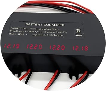 CAARLA Battery Equalizer HA12L Battery Balancer Equalizer 48V with L-E-D Digital Display for 4 * 12V Battery Systems