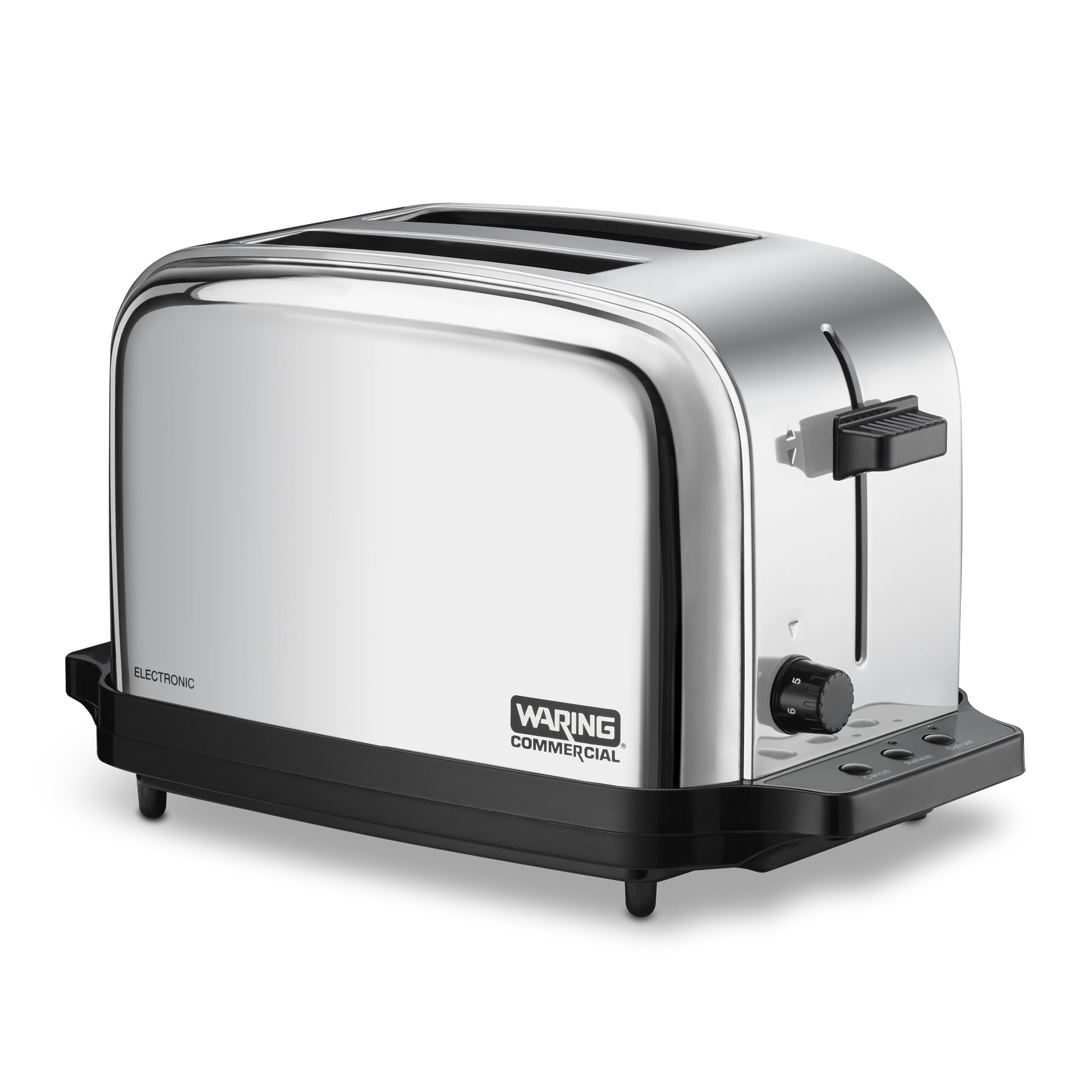 2-Slot Toaster by Waring – 2-Compartment, Chrome, Silver, Model WCT702