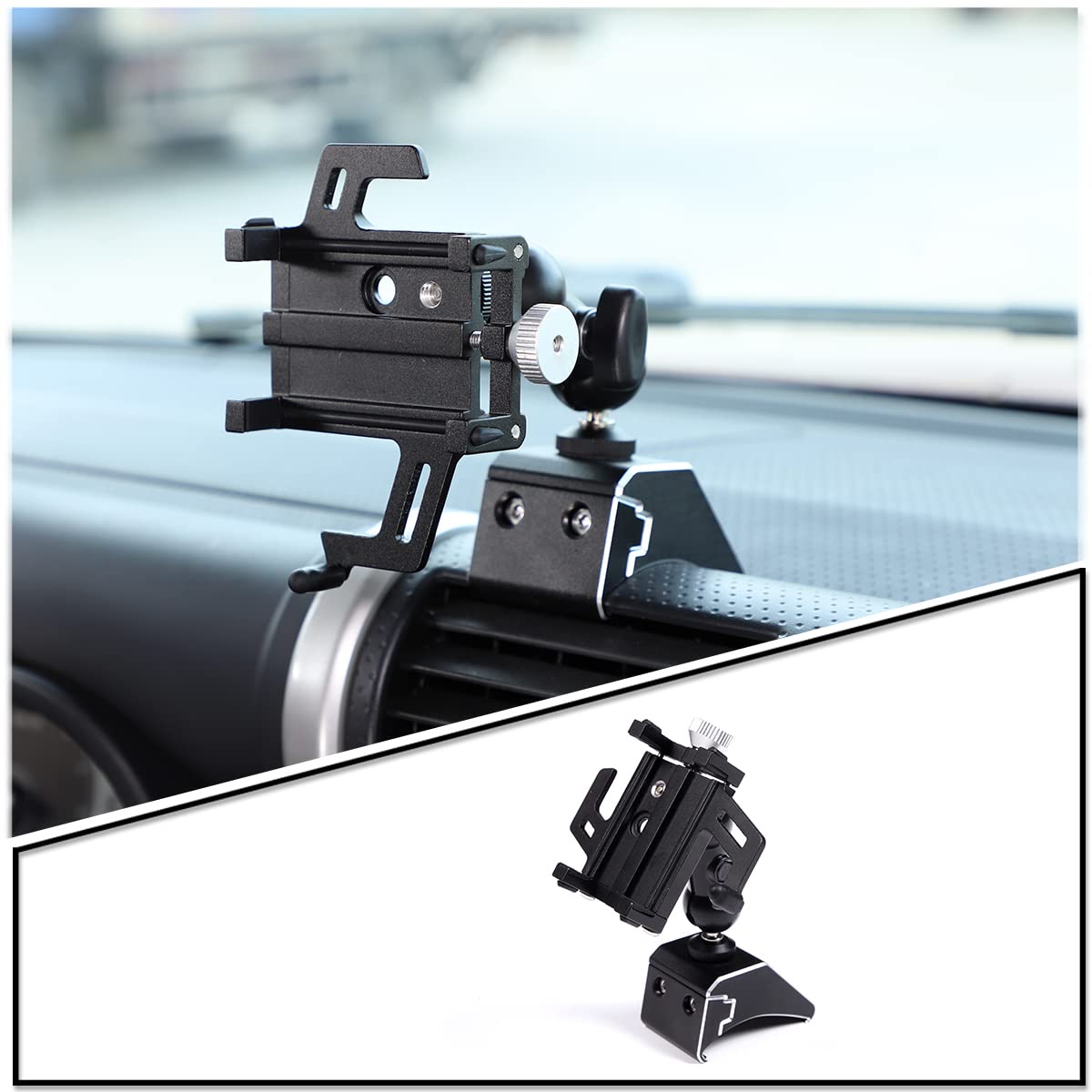 LLKUANG Car Phone Mount Compatible with Toyot@ FJ Cruiser 2007-2021, Center Console Air Outlet Cell Phone Holder, Handsfree Air Vent Phone Stand (Style H)