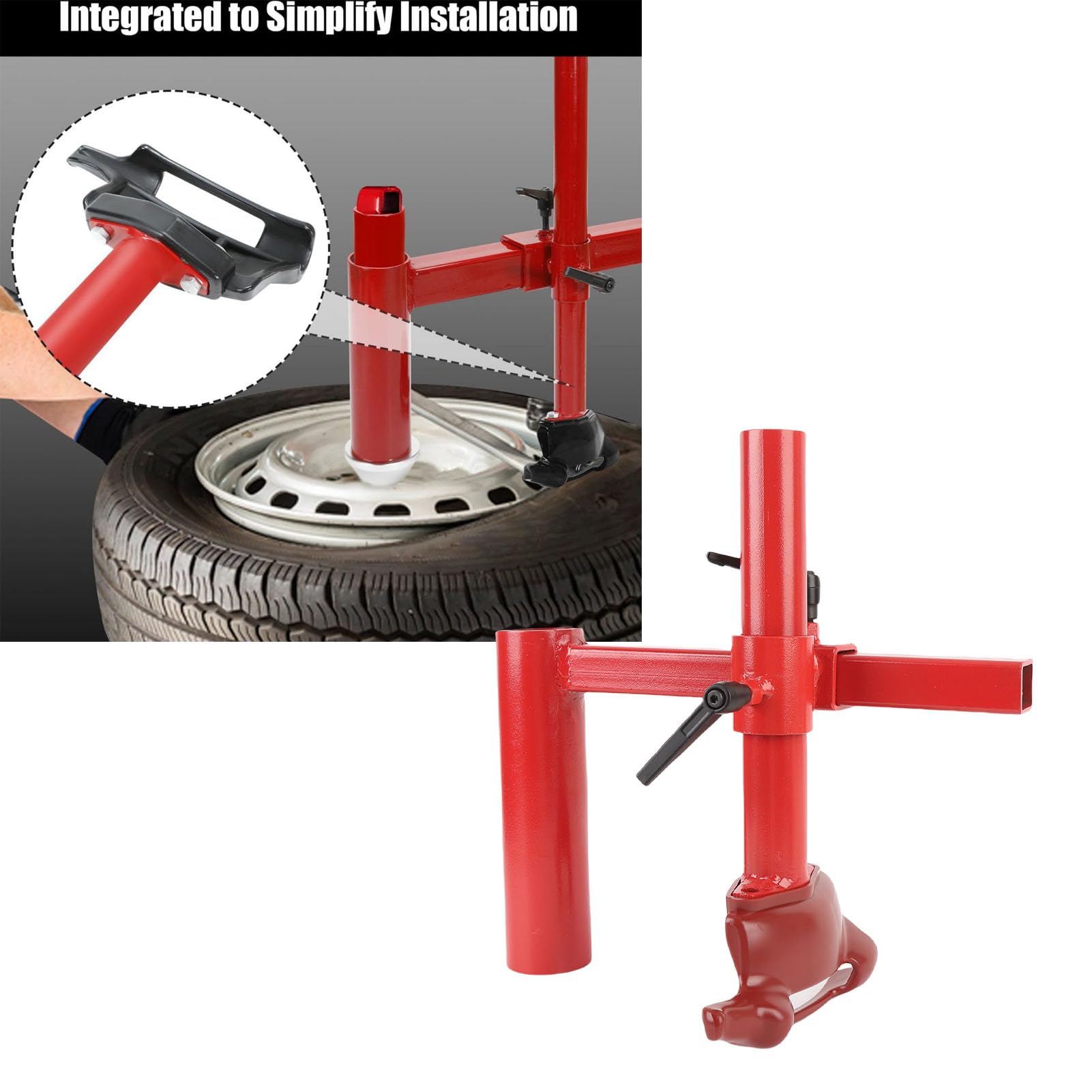 AMONIDA Herramienta Manual para Cambiar Neumáticos con Diseño de Cabeza de Pato Integrada, Ruedas de Coche de 16 a 21 Pulgadas, Materiales de Acero Resistentes