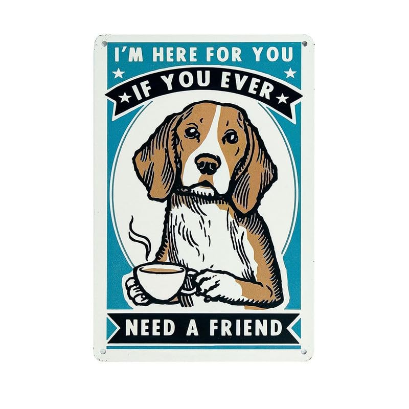 Image of Eazywagon Decorative Retro Metal Signs Wall Plate - 12x8 Inch (Need A Friend) | Weatherproof Vintage Metal Sign Plate for Cafe, Home, Bar, Garage | Decorative Wall Hanging Sign Board