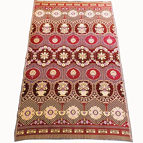 Image of TUNI MANI Solapur Chaddar Cotton Bedsheet /Blanket | Multicolour Floral Design | Size : 60 inch X 90 inchinches (5' x 7.5' Feet) | Queen | (Pattern May Vary) (Pack of 4)