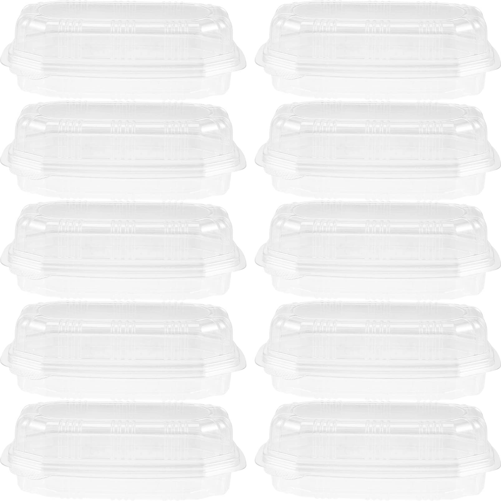 Cabilock 100pcs Food Container Bakery Boxes Cupcakes Containers Pie Container with Lid Clear Container with Lid Bread Boxes Packaging Bread Packaging Boxes Macarons Container Dessert Muffin