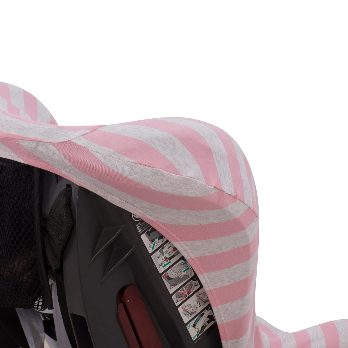 JYOKO KIDS Bezug für Auto-Kindersitz ohne Kopfteil, Hergestellt aus extra weicher Baumwolle (Pink Island)