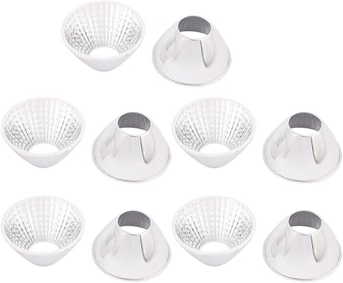 IIVVERR 10 piezas 1.969 inx0.787 inx0.945 in lámpara de luz de plástico reflector para linterna LED COB (10 piezas 1.969 inx0.787 inx0.945 in