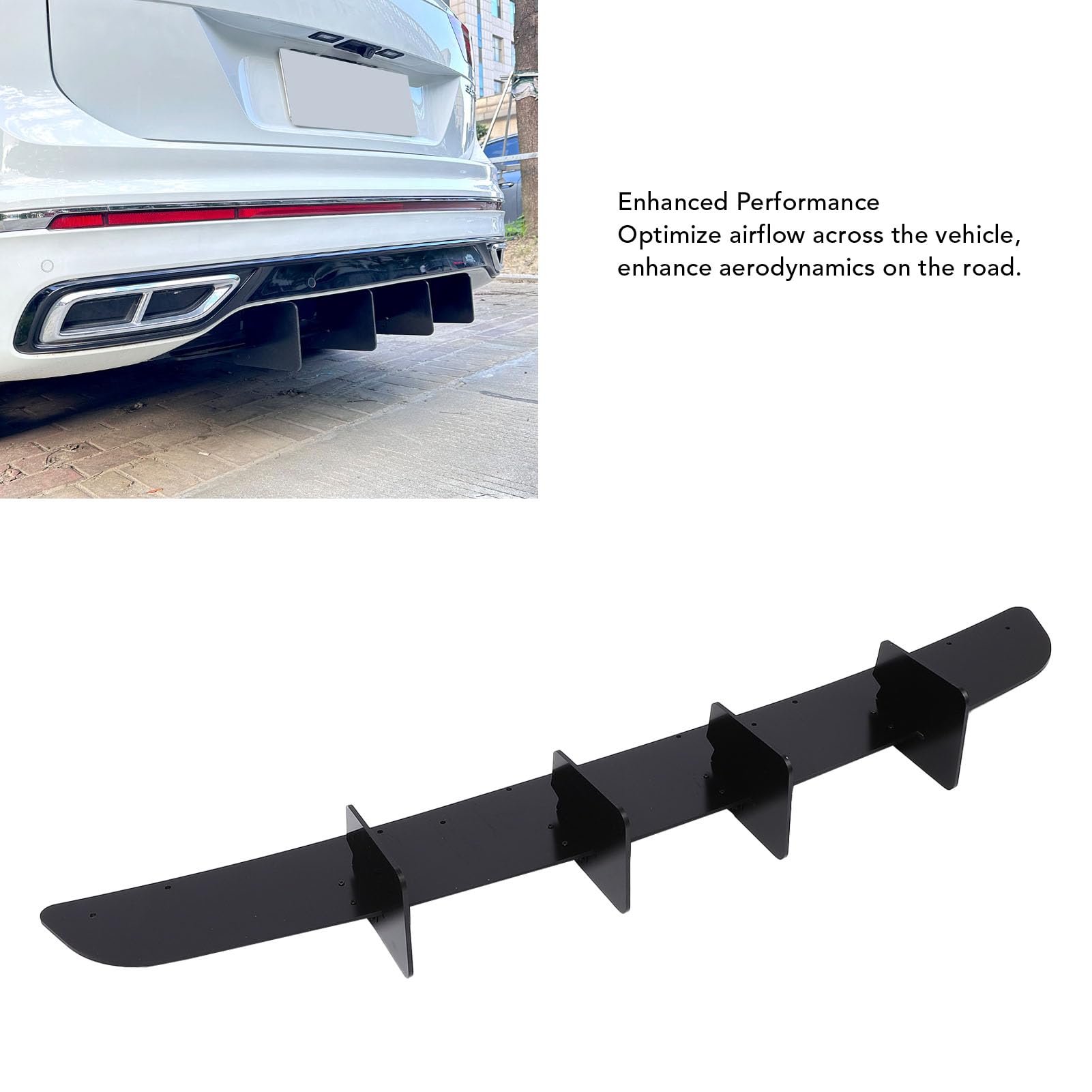 Shkalacar Czarny błyszczący dyfuzor tylny zderzak wzmocniony estetyka sportowa solidna spoiler zestaw karoserii dla MK2.5 Rline Facelift 2021-2024