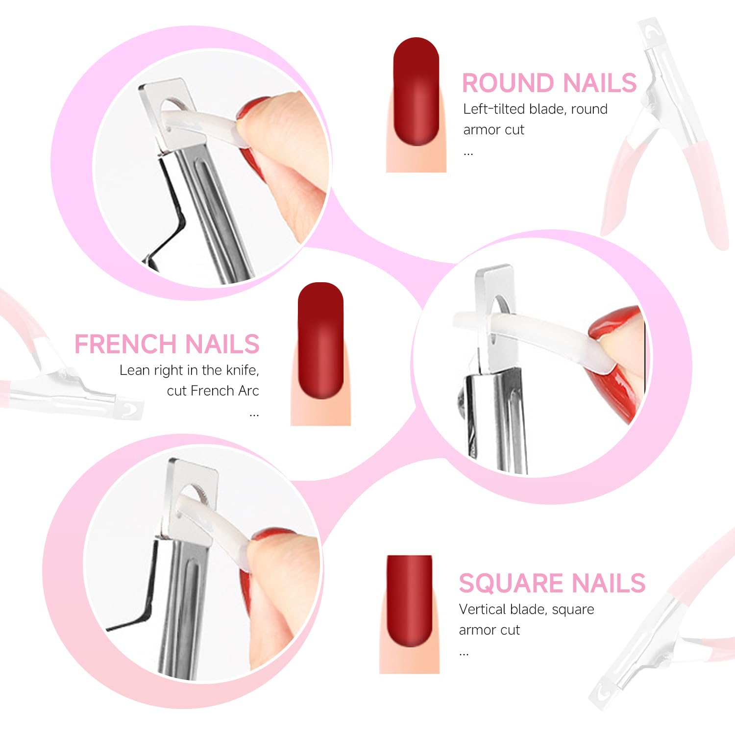 2 Stücke Tragbarer Nagelschneidelemente, Nagel -Trimmwerkzeuge, Diy -Nagel -Accessoires, Edelstahl -Nagelschneider.
