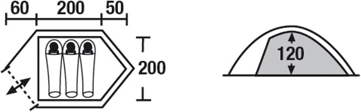 High Peak 11477 Tent Light Brown/Dark Brown
