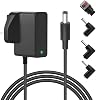 12V 2A Power Adapter Compatible with LED Strip Lights, CCTV Camera, Router, Universal 24W Mains Charger UK Plug with 4 Connectors