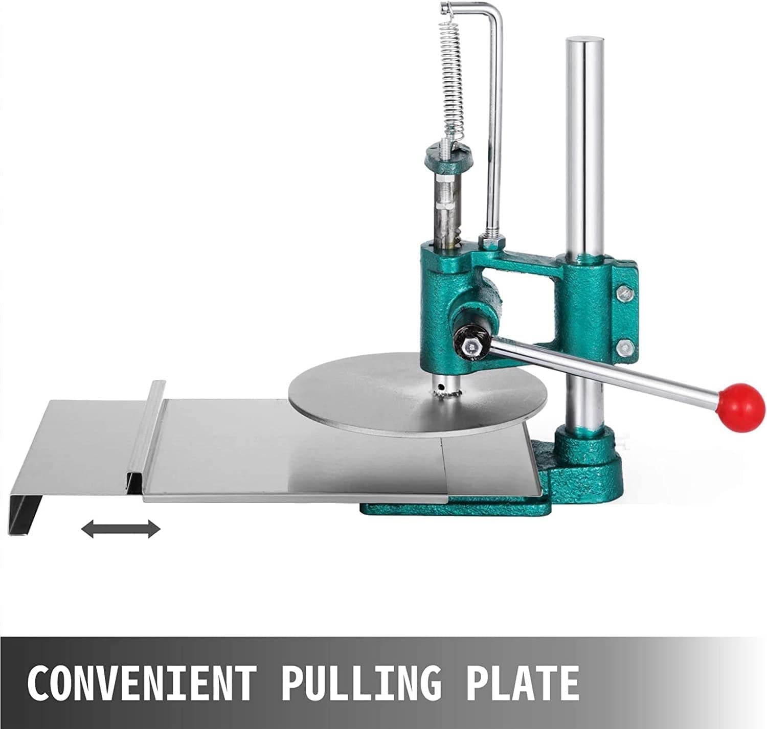 Pizzaiolo, Pressa Manuale per Pasticceria in Acciaio Inossidabile, Pressa per Pasta per Pizza con Base in Ghisa, per Uso Commerciale O Familiare (Colore : 18Cm) (16Cm)