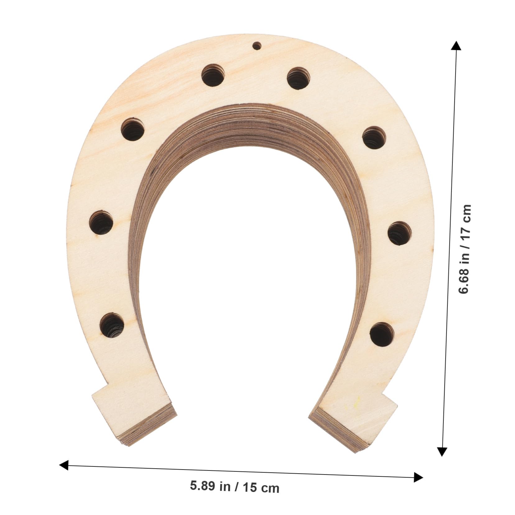 jojofuny 120 Stck. Teiliges Unvollendete Hufeisenförmige Holzscheiben zum Bemalen Beidseitig DIY Holzchips für Kreative Bastelprojekte Dekoration für Partys Kinderhandwerk und