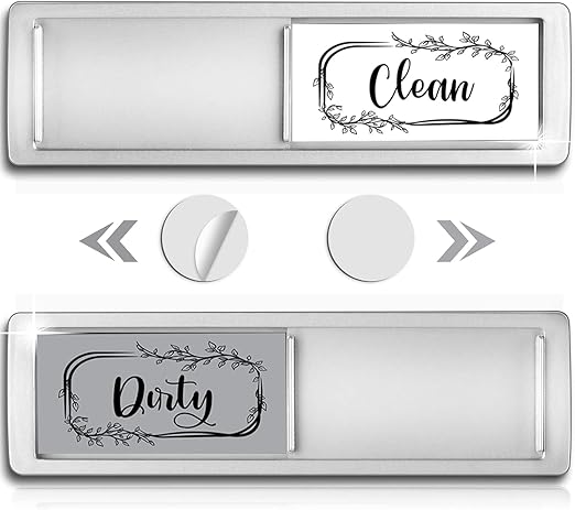 Dishwasher Magnet Clean Dirty Sign, Stylish Dirty Clean Dishwasher Magnet - Easy to Read Clean Dirty Magnet for Dishwasher, Strong Magnetic Dishwasher Clean Dirty Sign, Home Decor Kitchen Sign Magnets