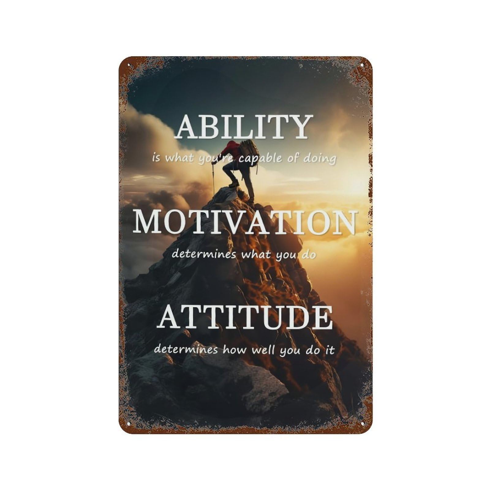 xiaoxiaoshen Ability Quote Motivational Wall Decor Art Metal Tin Poster Modern Home Decor Art Home Bar Shop Decorations Vintage Sign 30x20cm
