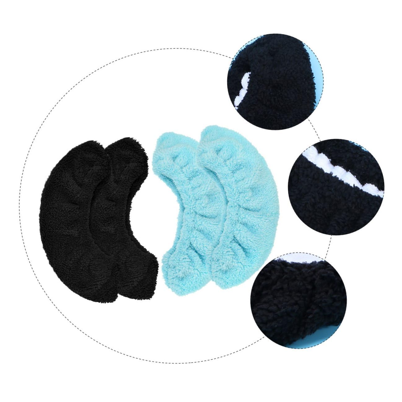 BESTonZON 2 Paires Couvre-Lames Patins Glace Garçon Fille Lot Élastique Protection Lames Patinage Artistique et Hockey