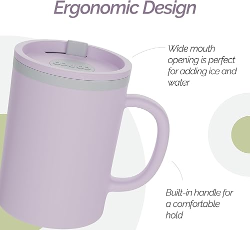 Miniatura 5 de Copco Taza de escritorio icónica con aislamiento de doble pared, juego de 2 vasos de viaje, vaso a prueba de fugas, taza térmica para café, té y