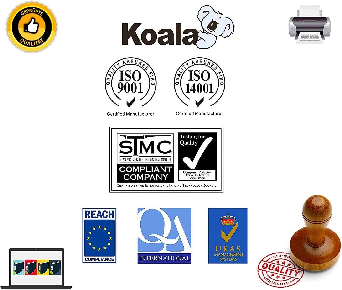 Koala 069H Cartuccia toner (con chip) Compatibile con Canon CRG-069 069 069H Toner Cartridge imageCLASS MF752Cdw LBP673Cdw MF753Cdw LBP674Cx LBP674Cdw MF751Cdw MF754Cdw MF75555Cdw MF75555Cdw MF755Cdw
