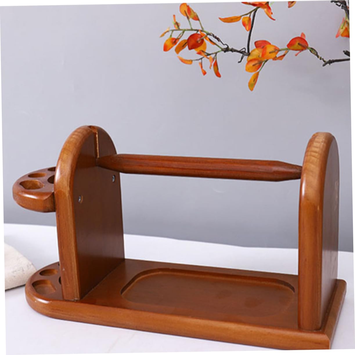 Soporte de Carrete de Madera para Hilo de Bordar y Coser