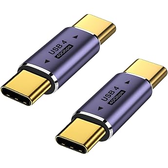 2 St ck USB C Stecker auf USB C Stecker Adapter Kupplung Verbinder Unterst tzt 8K@60HZ 100W Schnellladung40 Gbit/s mit MacBook ProTablette