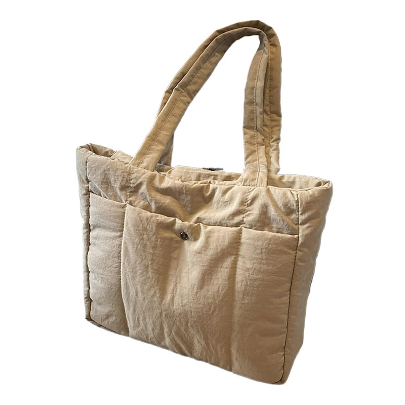 Sac bandoulière bouffant beige grande capacité idéal voyage et quotidien