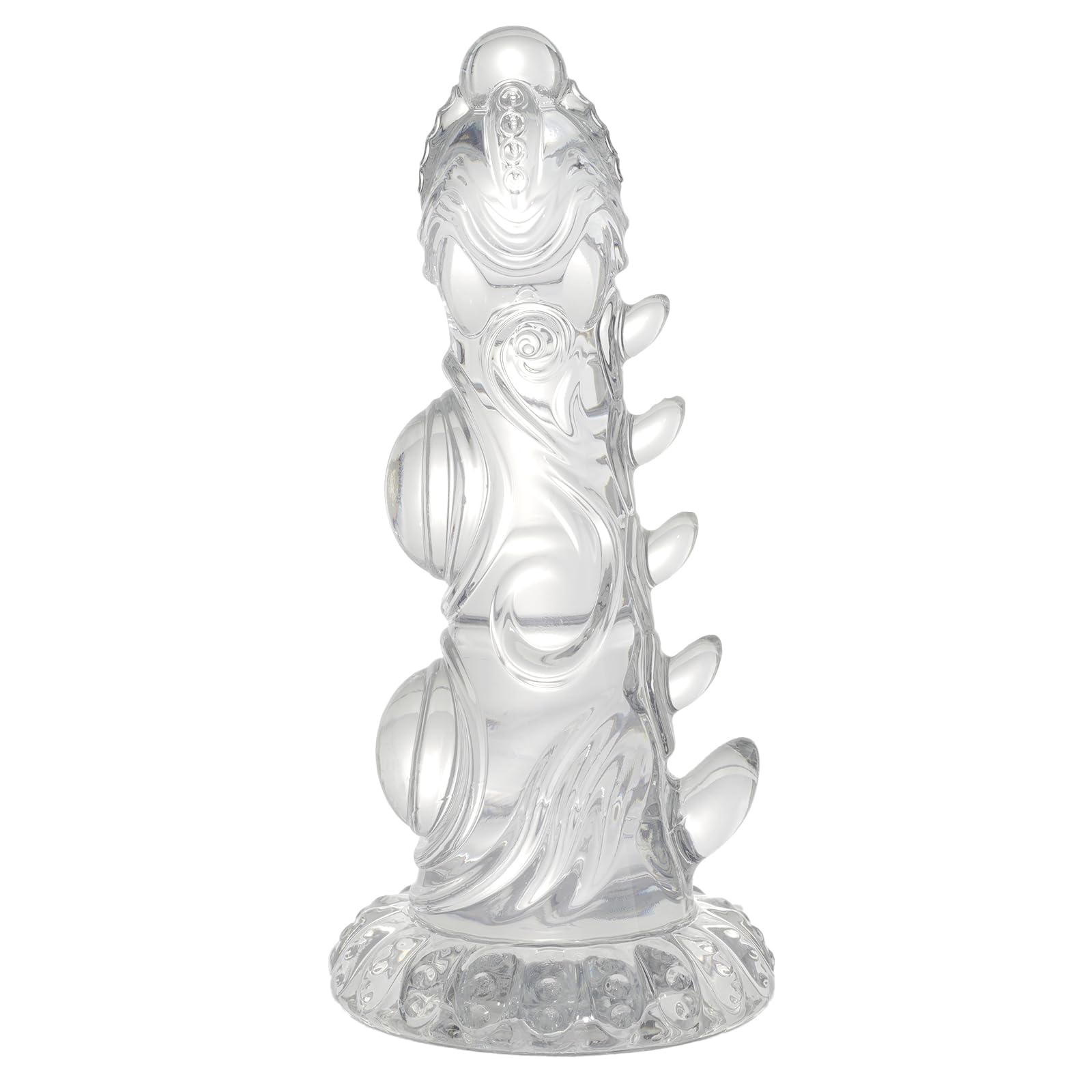 Wdrssfys Knot Dildo,Monster Dildo 7.6 in Clear Dildo with Strong Suction Cup,Dog Dildo Adult Sex Toys for Women Men and Couples