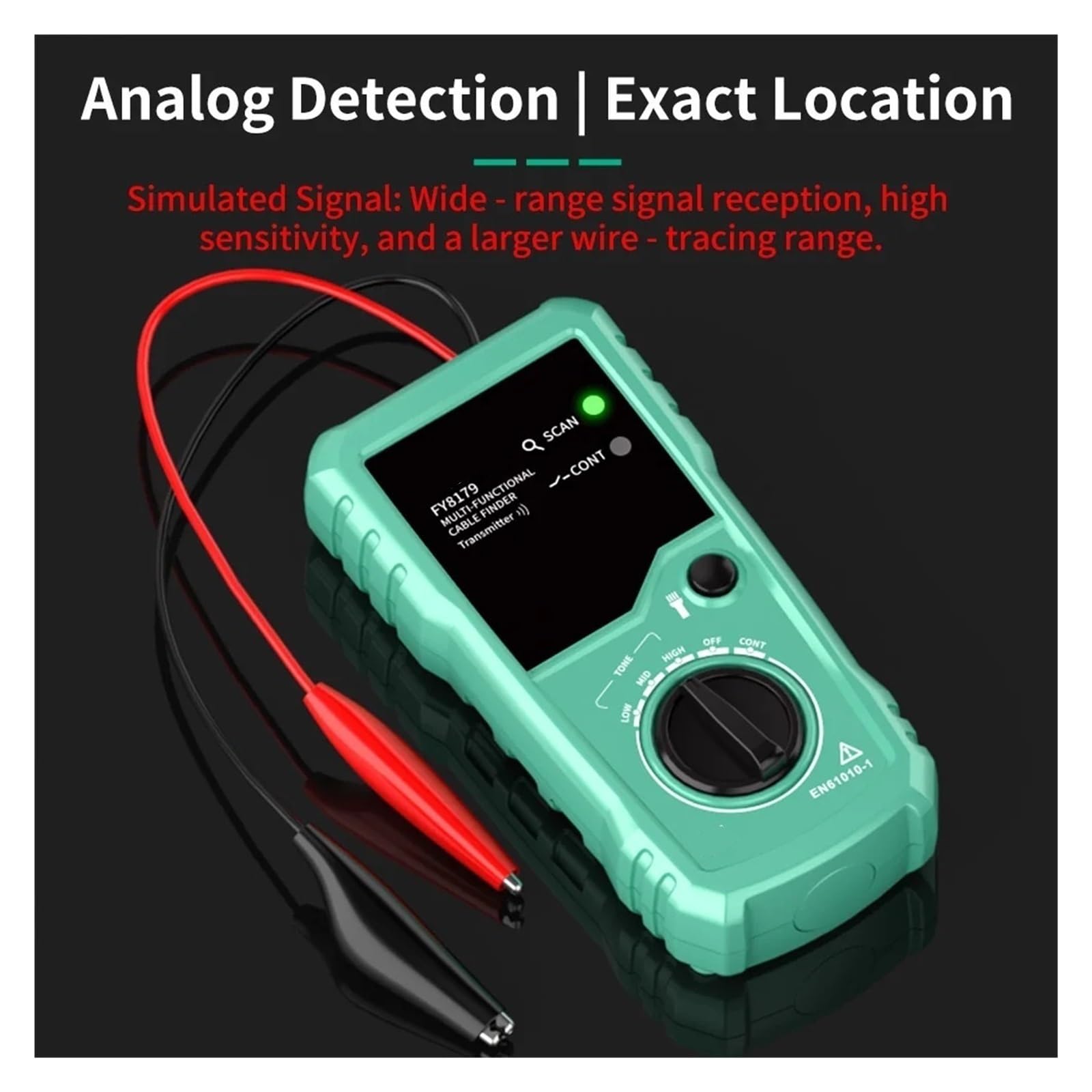 Rastreador de Cables, Detector profesional de cables subterráneos, cable red, telefónico, localizador ocultos, profundidad 2 m, alcance 3000