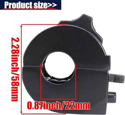 Miniatura 2 de Control universal Función de bocina de señal de giro Luz principal Luz baja Interruptor izquierdo para manillar de 78 pulgadas 0.866 in motocicleta