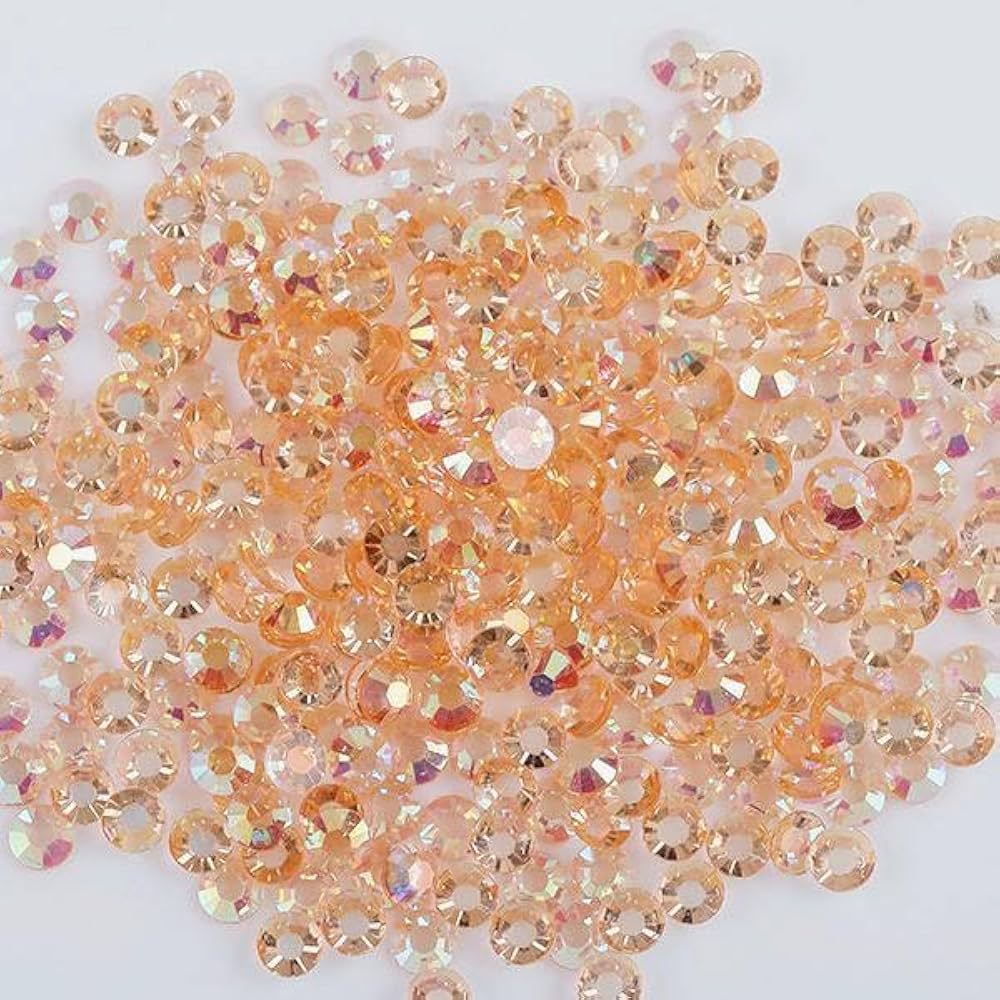 Amazon.co.jp: Yumekirara 1000粒 オレンジ 肌色 透明 オーロラ