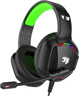 IMYB A36 Gaming Headset with Mic Stereo Headphones for Pc, PS5, Xbox | RGB Wired Over-Ear Noise Cancelling for Xbox Series X/S, PS4, Nintendo Switch, Computer, Laptop, Mac