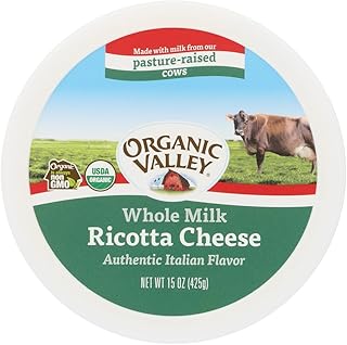 Organic Valley Organic Whole Milk Ricotta Cheese, 15 Ounce -- 6 per case.