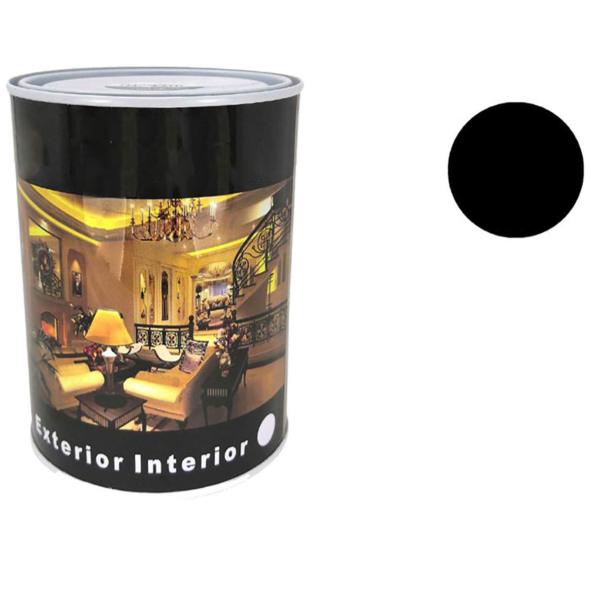 H HANSEL HOME Pintura Esmalte al Disolvente para Madera y Metal, Pintura Alquidica de Rápido Secado para Superfícies Interiores y Exteriores(Negro Satinado, 125 ML) — view 11