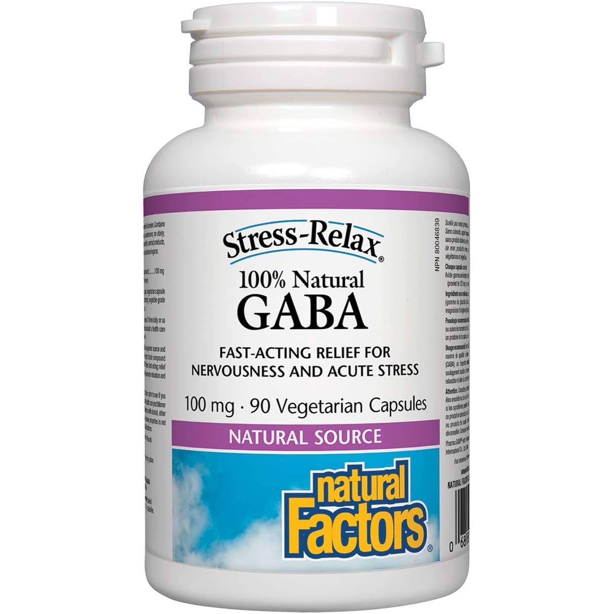 Natural Factors GABA Stress Relax 100 mg 90 Vegetarian Capsules